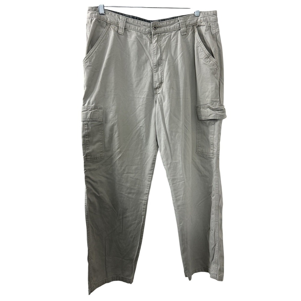 Wrangler Cotton Twill Cargo Pants 36x30 Khaki Relaxed Workwear Gorpcore Utility